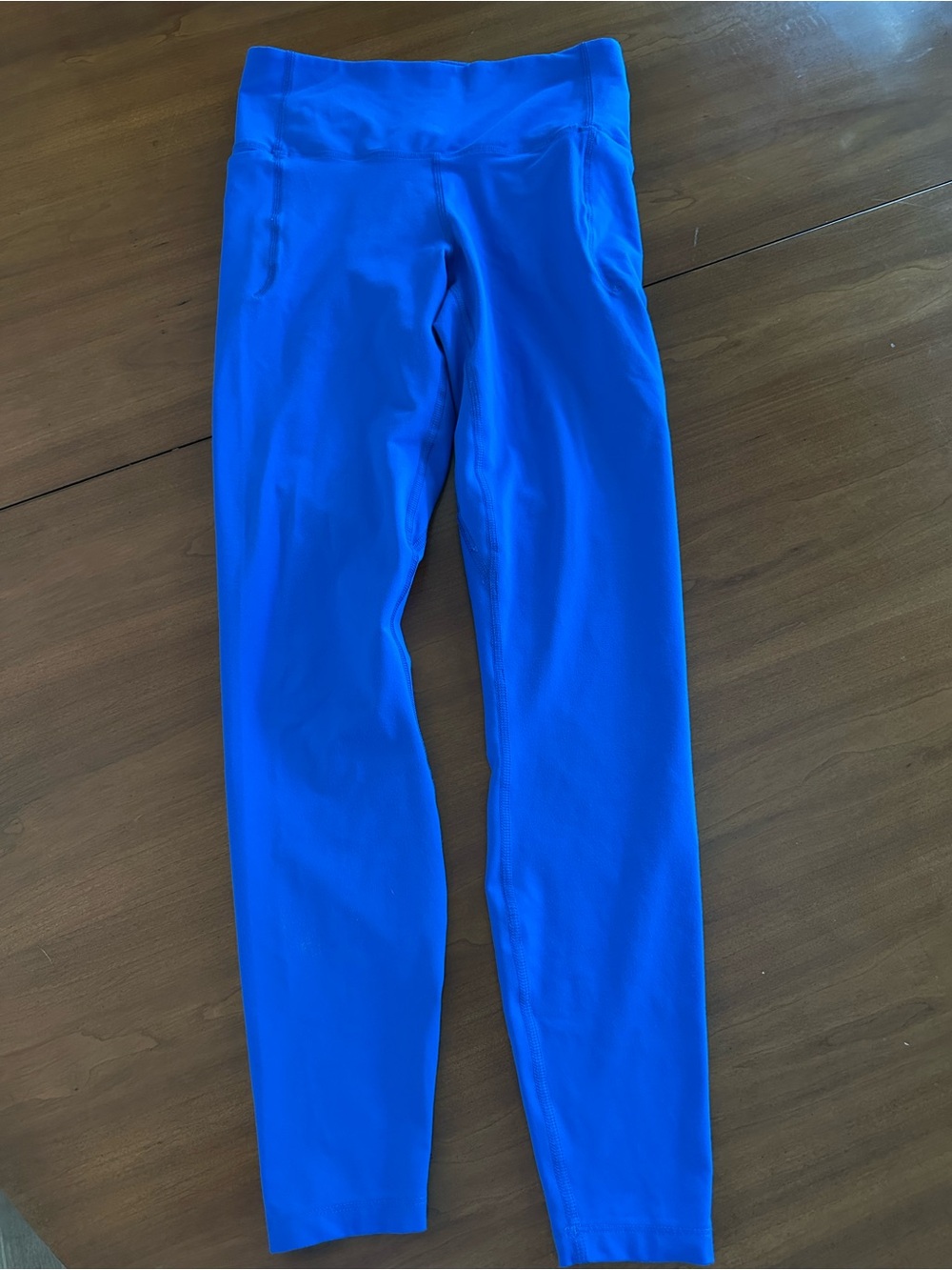 Under Armour Women’s Blue Athletic Leggings Size Small Fitted Side Pocket Tights